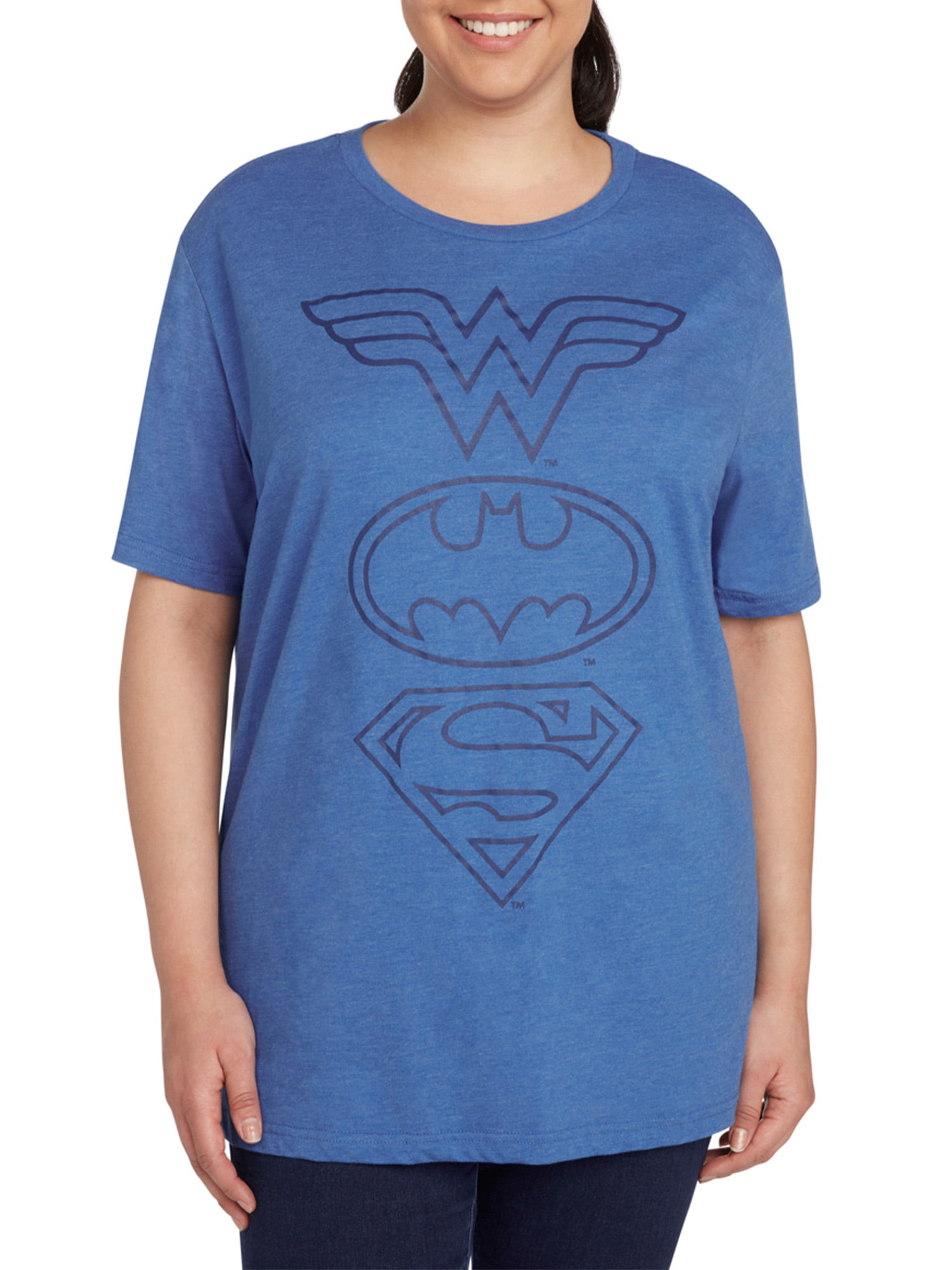 Officially Licensed DC Comics Women/'s Plus Size Supergirl T-Shirt Halloween