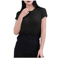 thumbnail image 2 of Blczomt Plain Summer Tops for Women 2025 Basic Tee Shirt Short Sleeve Crew Neck Black Casual Shirts Women, 2 of 5
