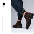 thumbnail image 7 of KIJBLAE Chelsea Boots For Women Round Toe Faux Leather Wearable Non Anti-slip Waterproof Casual Work Slip On Booties Brown 42, 7 of 7