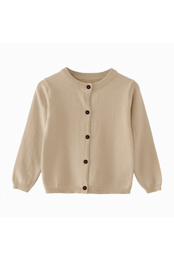 Girls' 3T 4T 5T 6T 7T Toddler Long Sleeve Knit Sweater Solid Button Up School Uniform Cardigan Outerwear,Sizes 4-5 Years