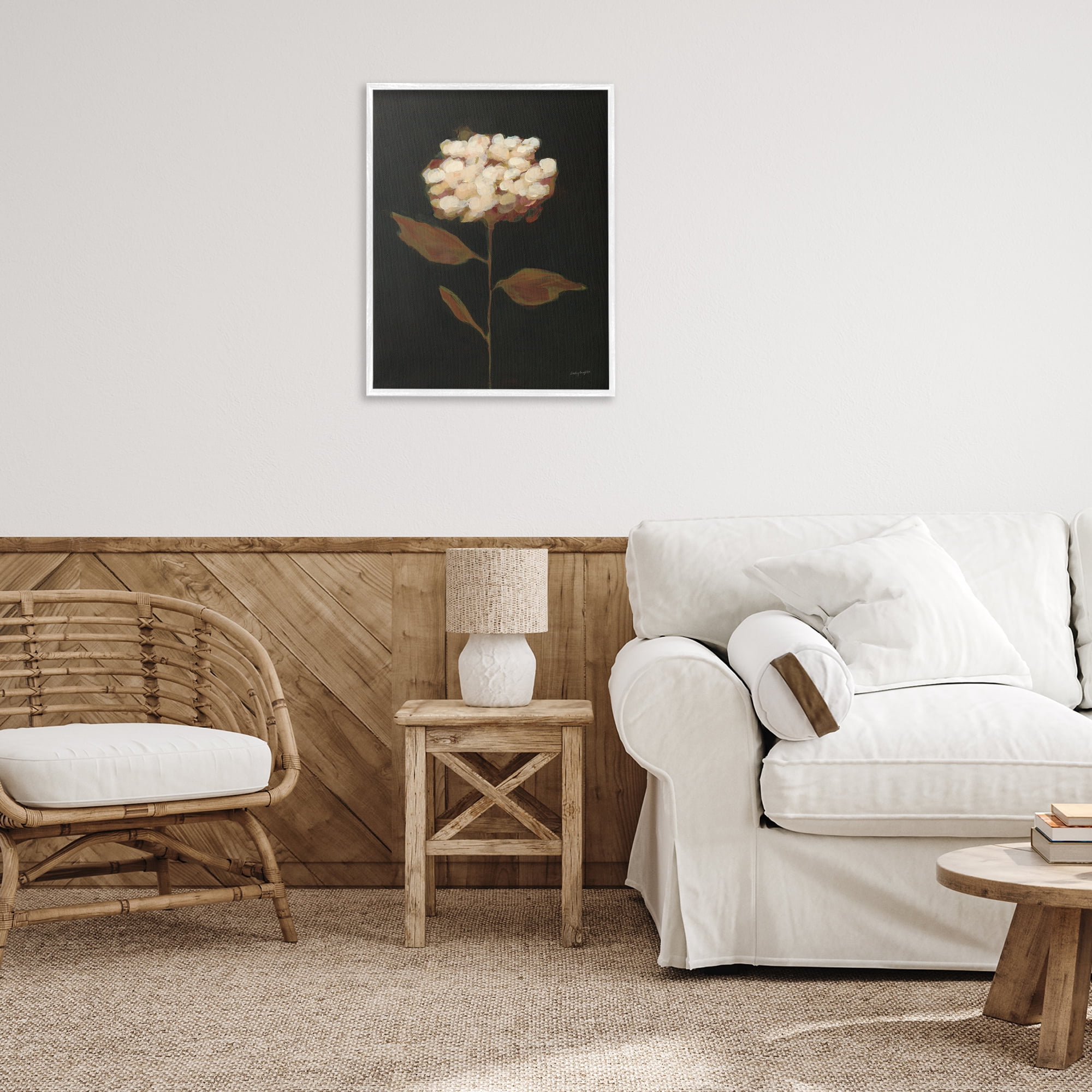 Stupell Industries Fade Into Fall Bloom Botanical & Floral Painting White Framed Art Print Wall Art, 24 x 30