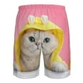 thumbnail image 6 of Disketp Men'S Swim Trunks Hawaiian Breathable Surf Beach Swimsuits Mesh Lining Beach Shorts With Pockets-A Funny Cat, 6 of 9