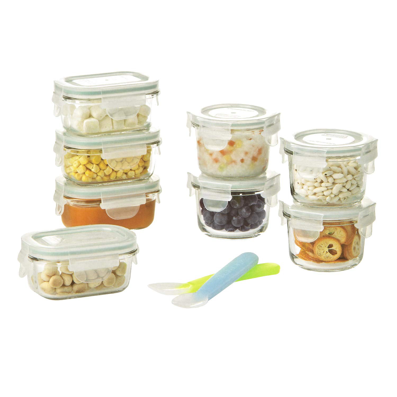 18 pcs Glasslock Baby Food Glass Container Set 