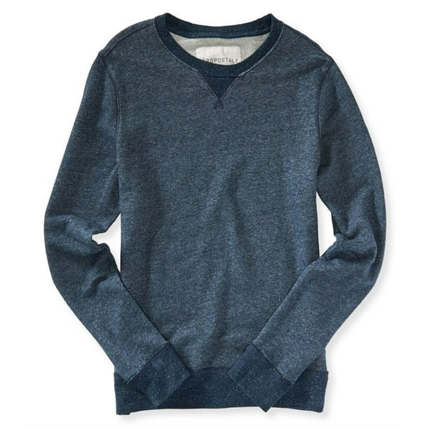 Aeropostale Mens Marled Sudadera, Azul, Grande Aeropostale Camisa