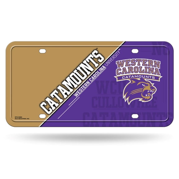 Western Carolina Catamounts 12x6 Metal License Plate Auto Tag