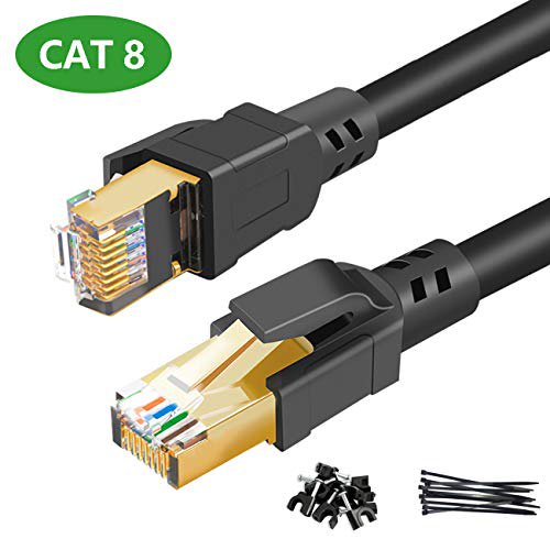 CAT 8 Cable 10 ft Lastest and Fastest 40Gpbs LAN RJ45 Patch