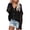 Black, variant on Honeeladyy Women's Casual Solid Color Versatile Cardigan Sweater Fashionable And Comfortable Hollow Out Lace Long Sleeved V-neck Sweater Top