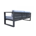 thumbnail image 5 of Modrest Weber Modern Fabric & Aluminum Outdoor Sofa Set in Gray/Black, 5 of 5