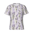 thumbnail image 3 of Naloa Lavender Flowers Men's T-Shirt Sport T-shirt Men's Basic Tee Casual Men's Shirt, Round Neck, Short Sleeves - XX-Large, 3 of 5
