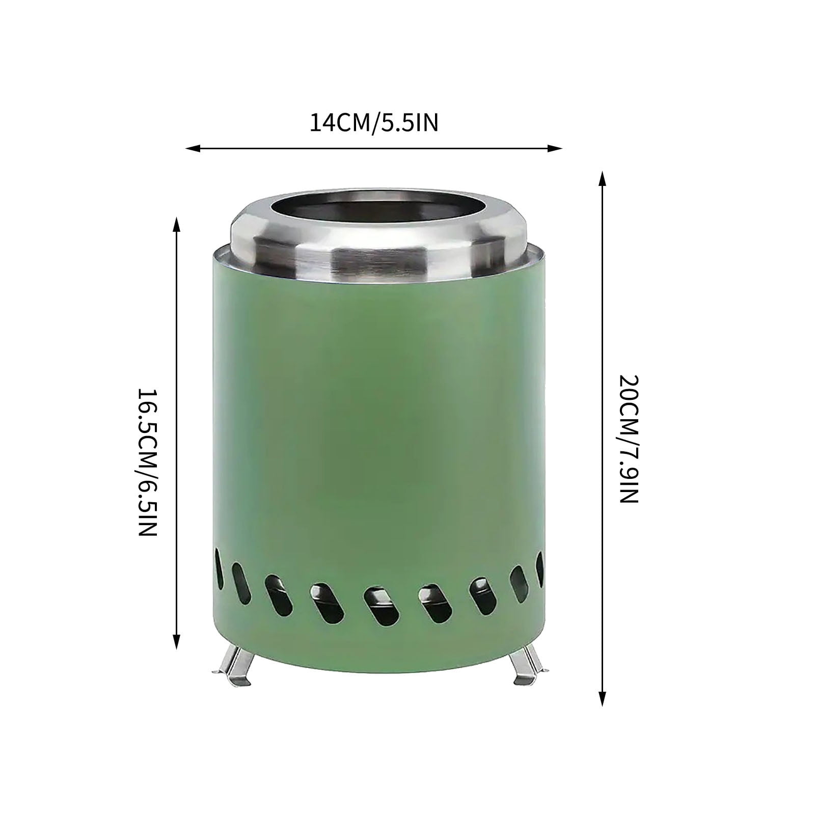 Small Tabletop Fire Pit, Smokeless Table Top Firepit Outdoor, Portable Mini Stove with Carry Bag for Camping Backyard Patio Garden Picnic, Fueled by Pellets or Wood, Stainless Steel