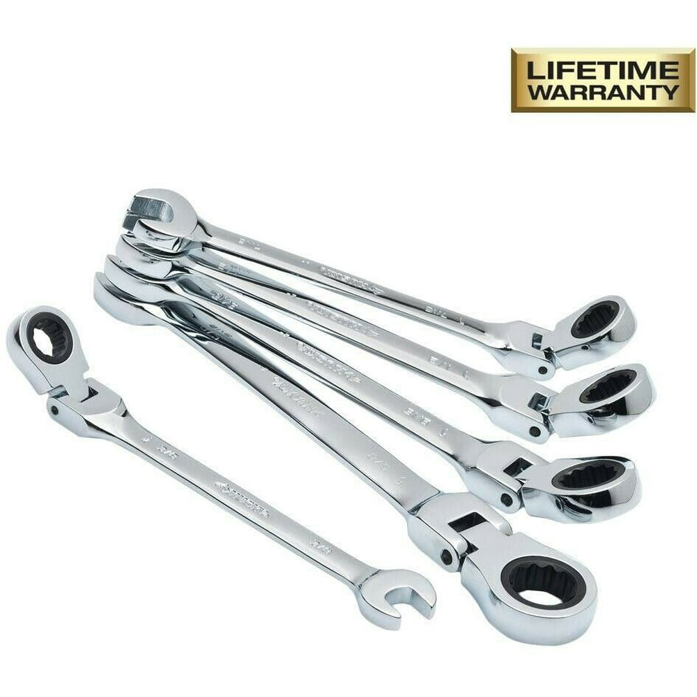 Husky Combination Wrench Set Ratcheting Metric Flex Hand Tool Box End 5