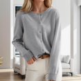 thumbnail image 7 of Wutalume Women's Solid Color Long Sleeve Mid Length Cardigan Top Jacket, Lightweight Open Front Layer, Versatile Cover Up for Indoor and Outdoor,Gray XL, 7 of 7