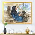 thumbnail image 3 of Designart 'Arabian Lady Driving A Car I' Modern Framed Art Print, 3 of 4