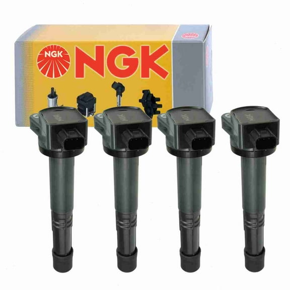 4 pc NGK 48980 Ignition Coils for 178-8478 2505-425451 30520-R40-007 36-8164 673-2313 921-2149 E1102 GN10369 IC692 UF-602 UF602 Spark Plug Wire Boot Fits select: 2010-2014 HONDA CR-V
