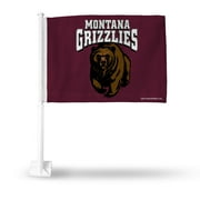 Rico Industries College Montana Grizzlies Standard Double Sided Car Flag - 16" x 19" - Strong Pole that Hooks Onto Car/Truck/Automobile