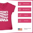 thumbnail image 6 of Somebody's Loudmouth Baseball Mama Women's V-Neck T-shirt Proud Mom Cheer Support Game Day Funny Sports Vintage Retro Tee, 6 of 7