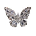 thumbnail image 2 of SmartBy 1 Pc Women Butterfly Ear Cuff Rhinestone Butterfly Clip-On Earring No Piercing Ear Wrap Jewelry Gift for Her Birthdays Parties Weddings, 2 of 7