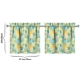 thumbnail image 4 of 2 Pack Pineapple & Flowers Kitchen Curtains - 27.5W x 24L Inch Hawaiian Summer Aesthetic, Semi-Sheer Rod Pocket Window Panels for Bathroom or Cafe, 4 of 4