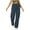 Navy, variant on Ahdbta Womens Wide Leg Cargo Pants Elastic High Waist Loose Casual Joggers Trendy Corduroy Sweatpants with Pockets