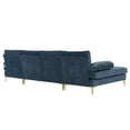 thumbnail image 5 of UBesGoo Modern & Contemporary Sectional Sofas, U Shaped Chenille Fabric Couch with Double Reversible Chaise Lounges, 110" W Gray-Blue, 5 of 13
