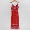 thumbnail image 5 of Red Paisley Pattern Sleeveless Dress Dresses Women Summer Women's Summer Clothing, 5 of 9