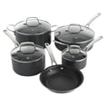 thumbnail image 3 of Martha Stewart 10-Piece Nonstick Cookware Set, Grey, 3 of 8