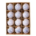 thumbnail image 2 of Christmas Balls 12 Pieces Multiple Styles Ornaments For Tree Hanging And Party Holiday Decoration, 2 of 7