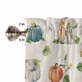 thumbnail image 5 of Valances for Windows Fall Blue Pumpkin Maple Leaves Linen Rod Pocket Cafe Window Treatments Valance Curtains for Kitchen Bathroom Laundry Basement Windows 54"x18", 5 of 6
