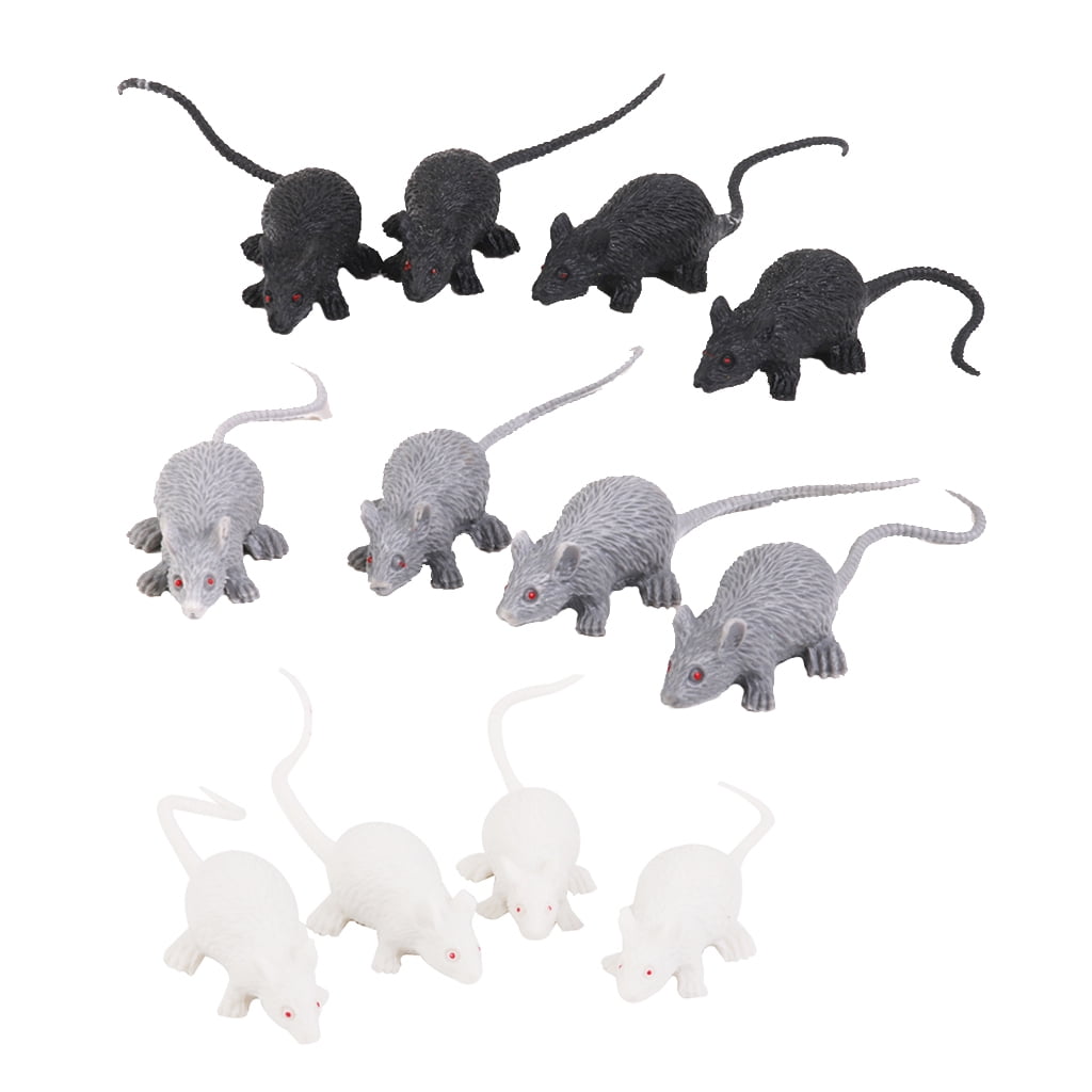 Lego New Lot Of 6 Light Grey Crawling Rat Mouse Animals Creatures Minifigures 