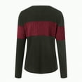 thumbnail image 5 of Towmus Womens Sweaters Trendy Color Block Tops Long Sleeve Shirts Fall Outfits Early Fall Fashion 2025 Winter Clothing, Wine, M, 5 of 6