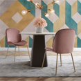 thumbnail image 2 of Colton Dining Chairs Grey PU Leather Acrylic Leg Armless, 2 of 8
