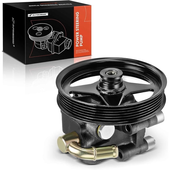 A-Premium Power Steering Pump, with Pulley, Compatible with Ford F-150 2004-2008, Expedition 2003-2006 & Lincoln Mark LT 2006-2008, Navigator 2003-2006, 4.6L 5.4L, Replace # N7120122A1, 2L7Z3A674CARM