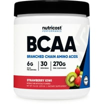 Nutricost BCAA Powder- 2:1:1 - (Strawberry Kiwi) 30 Servings - Non-GMO Supplement