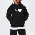 thumbnail image 2 of Hoodies for Teen Girls Boys Oversized Comfy Heart Print Sweatshirts Kids School Cute Trendy Outfits Fall Winter Warm Clothes, 2 of 7