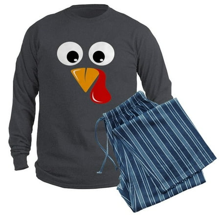 

CafePress - Family Thanksgiving Day Turkey Face - Men s Long Sleeve Charcoal Pajama Set