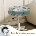 thumbnail image 4 of ZIATUBLE Flower Hummingbird Bar Stool Cover Cushion Removable Chairs Decorative Cover Size L Universal Stool Seat Replacement Cover 2 Pieces Set Slipcover for Circle Chair Stools, 4 of 6