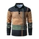 thumbnail image 3 of pstuiky Camisas para hombre de manga larga, Camisa de manga larga con solapa y botones de tela holgada con diseño de patchwork para hombre salir tops m, 3 of 8