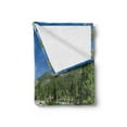 thumbnail image 2 of Lake Forest Soft Flannel Fleece Throw Blanket, Lake Tahoe Shore Rocks Turquoise Water, Cozy Plush for Indoor and Outdoor Use, 50" x 70", Multicolor, by Ambesonne, 2 of 5