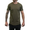 thumbnail image 2 of ShirtBANC Hipster Hip Hop Long Drop Cut Mens Shirt Curved Hem Solid Tshirts, 2 of 7