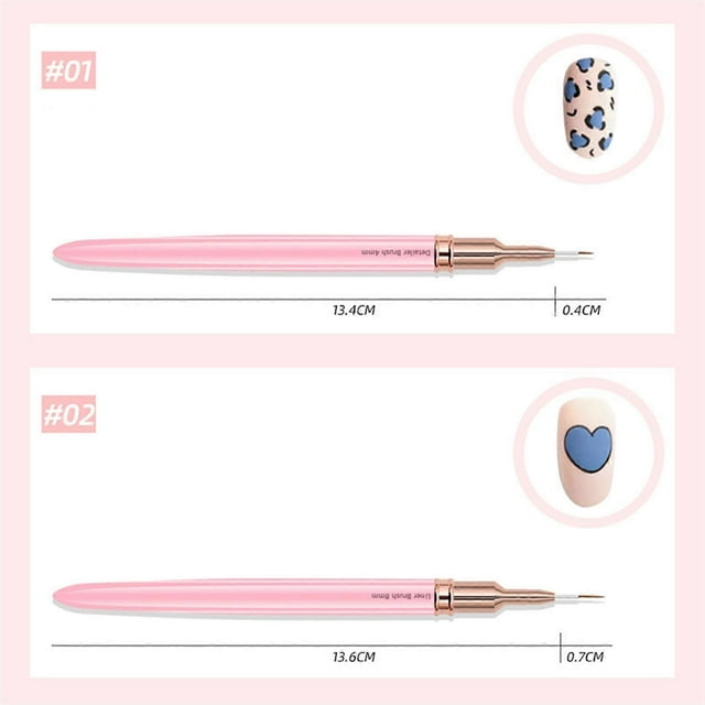 5Pcs Nail Brush Pen Set Nail Art Liner Brush UV Gel Painting Acrylic Nail Tool