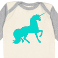 thumbnail image 4 of Inktastic Aqua Unicorn Boys or Girls Long Sleeve Baby Bodysuit, 4 of 5