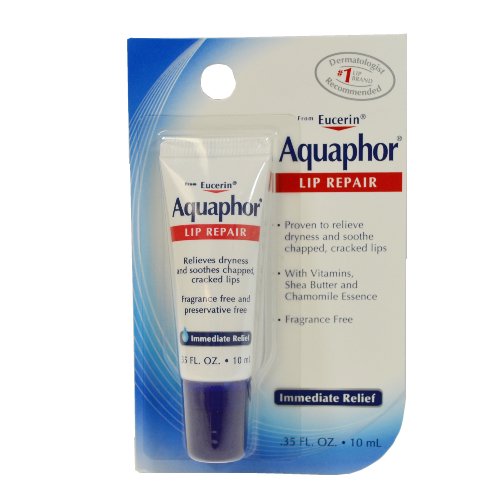 Aquaphor Lip Repair Ointment Tube, Immediate Relief - 0.35 Oz, 2 Pack