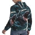 thumbnail image 6 of Sikiie Wave Chain Shark Men's Hoodie, Essentials Hoodie, Sweatshirt, Pullover Hooded Sweatshirt for Men-Large, 6 of 7