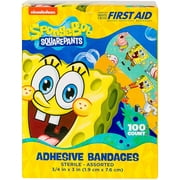 Adhesive Bandages for Kids - (Spongebob First Aid Supplies) (Sterile Stat-Strip 100 Count Box)