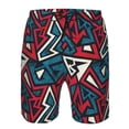 thumbnail image 3 of Goofa Geometric Elements Printed Mens Swim Trunks Summer Quick Dry Short Beach Swimwear Bathing Suits-3X-Large, 3 of 9