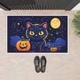 thumbnail image 5 of Halloween-themed Welcome Doormats - for Yard House Entryway Outdoor Backyard Deco 19.7" X 31.5" - Halloween Night Anti-slip Entrance Mat Cute Kitten Scary Cat Practical Halloween Festival Decorations, 5 of 5