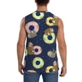 thumbnail image 4 of Easygdp Sloth with Donuts Men's Breathable Tank Tops Sleeveless Sporty T Shirts for Basketball, Mountaineering, Bodybuilding -Small, 4 of 8