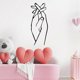 thumbnail image 4 of Valentines Day Wall Sticker Adhesive Black Holding Hand Heart PVC Decal Home Decors Creative Wall Art Murals Accessory Multicolor, 4 of 4