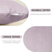 Set of 2 Light Purple Decorative Pillow Covers 16x16 Cushion Sofa Decor