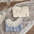 thumbnail image 3 of NEW Spring Girls Blouse Baby Children's Clothes Cute Double Layered Collar Girls Tee Long Sleeve T-Shirt Lace Ruffle Base Shirt, 3 of 6